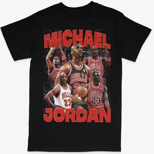 Michael Jordan T-Shirt Chicago Bulls NBA Basketball Legend Tee 92